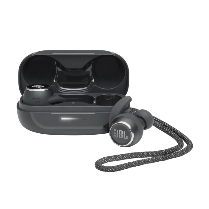 JBL Reflect Mini NC - Black - Waterproof true wireless Noise Cancelling sport earbuds - Hero image number null